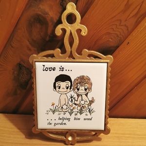 Love is... Ceramic Trivet